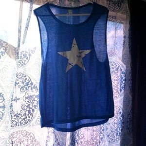 Womens Blue Star Tank